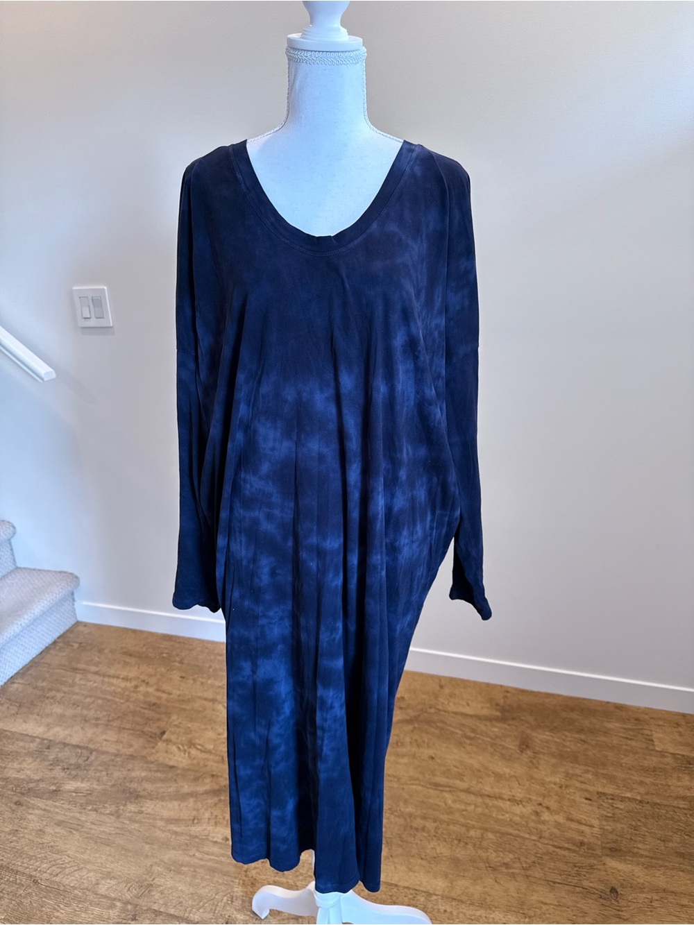 Raquel Allegra Tie Die Dress 100% Cotton Lagenlook Granola Bohemian size Large